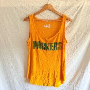 Yellow Green Bay Packers Tank Top